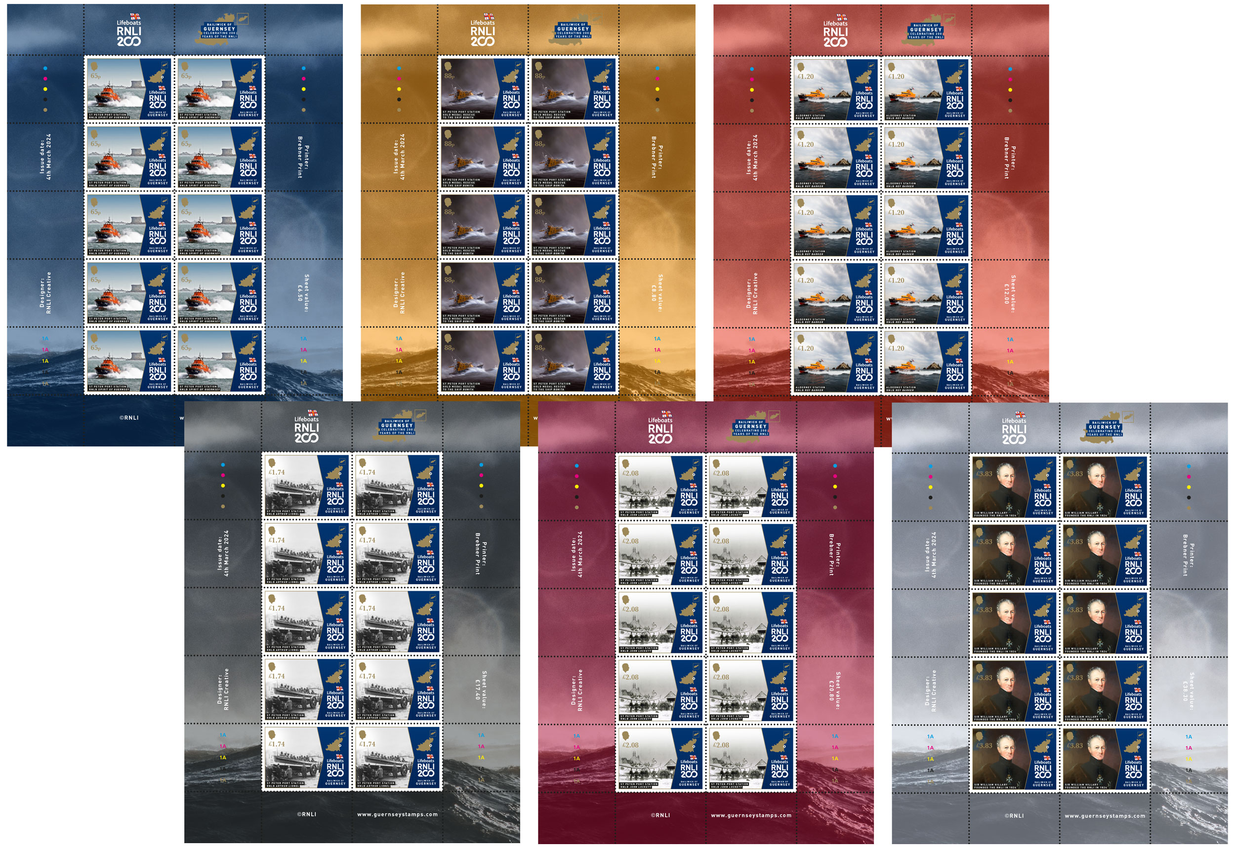 Sheets of 10